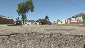 Compton residents demand city fix potholes