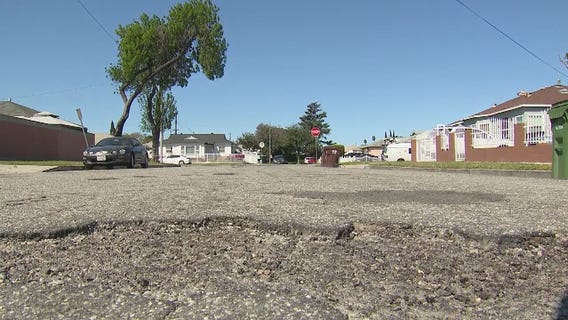 Compton residents demand city fix potholes