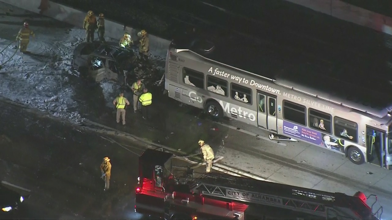 1 killed in crash involving Metro bus in Alhambra
