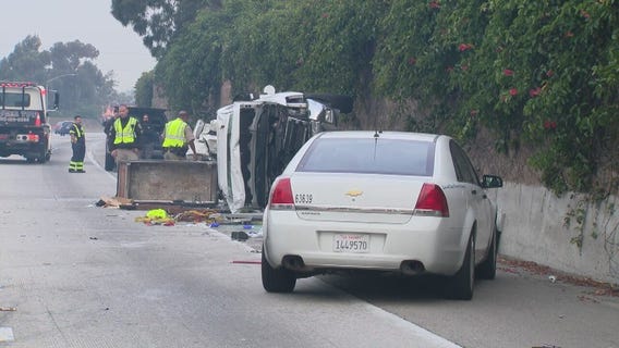 Pickup driver killed after colliding with big rig in Riverside