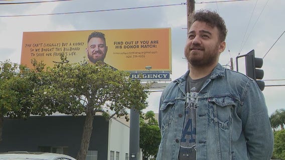 Hollywood man buys billboard to help find kidney donor