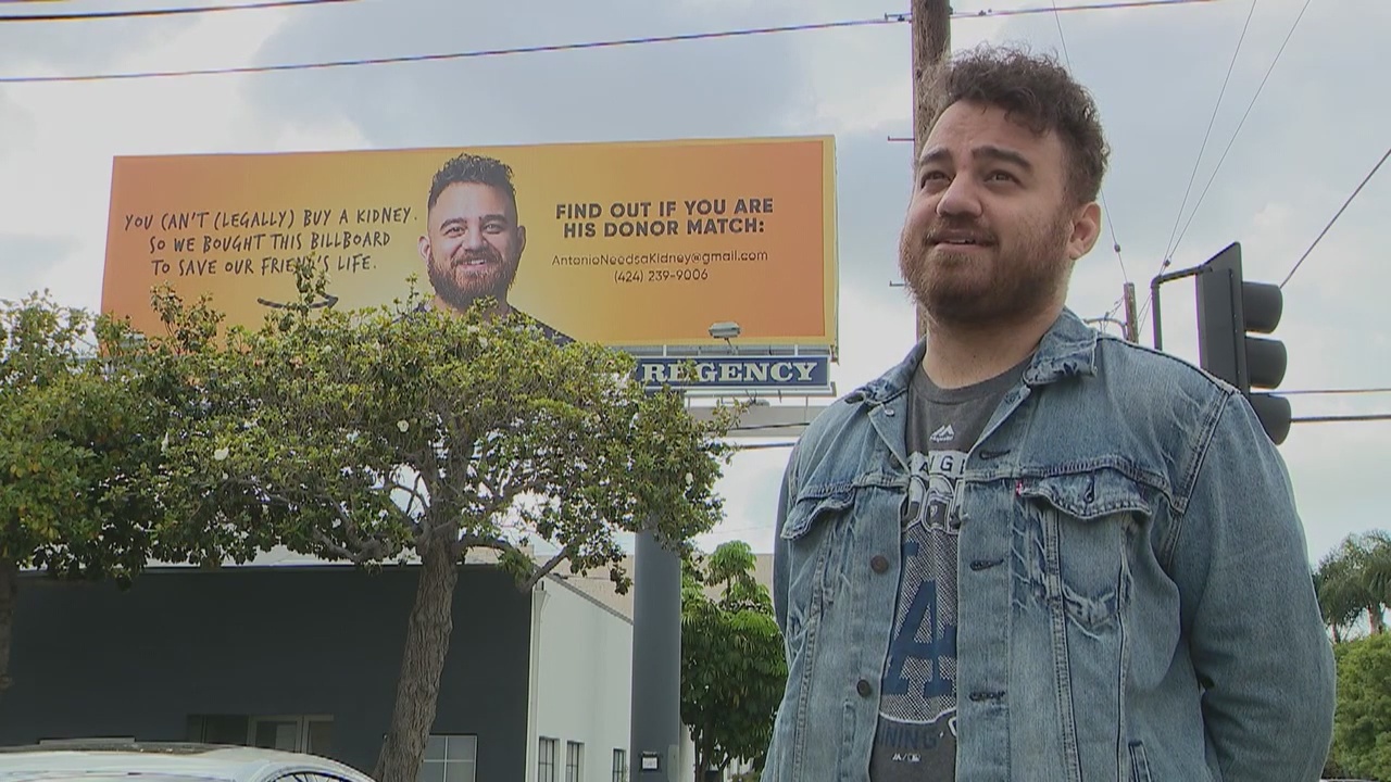 Hollywood man buys billboard to help find kidney donor