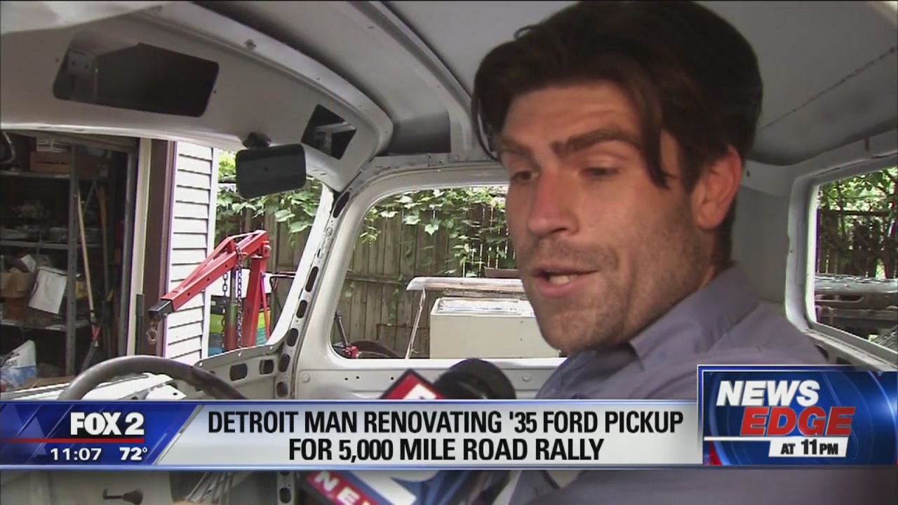 Detroit man renovating '35 Ford pickup for Alcan 5000