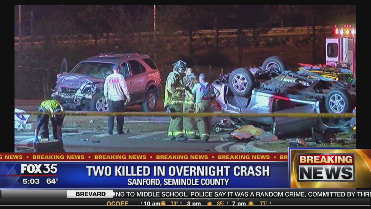 Two killed in overnight crash