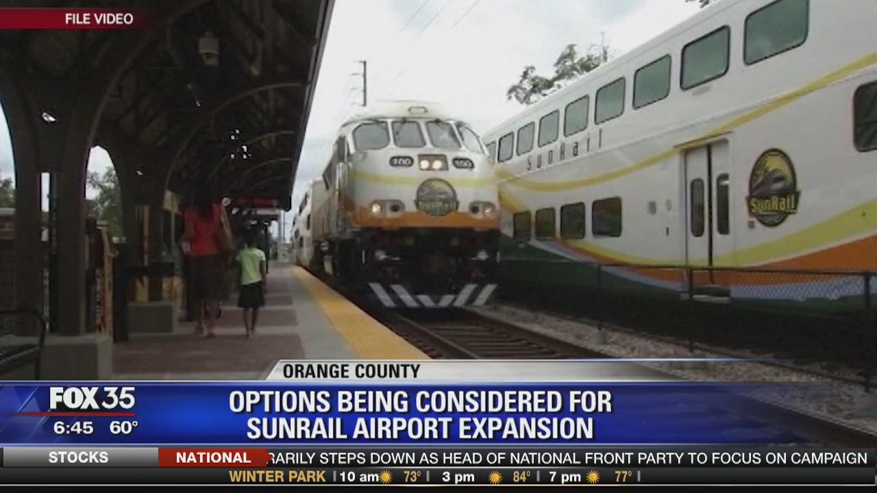 Options being considered for Sunrail airport expansion