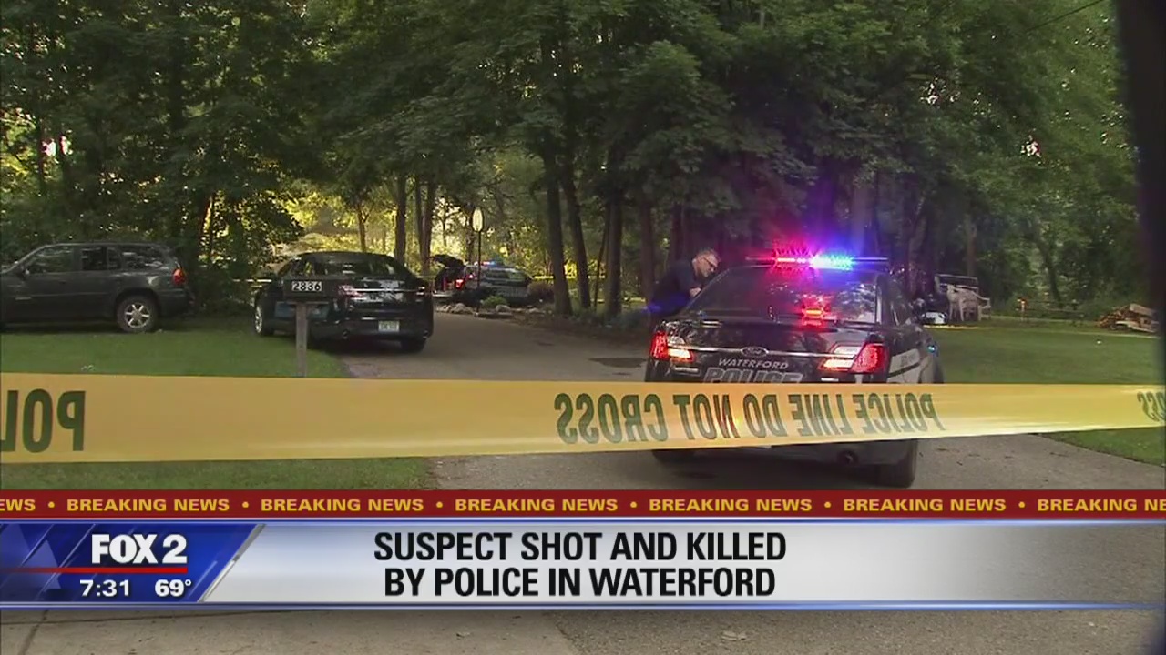 Suspect fatally shot by police in Waterford neighborhood