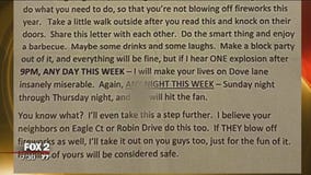 Police investigating neighbor's threatening letter over fireworks
