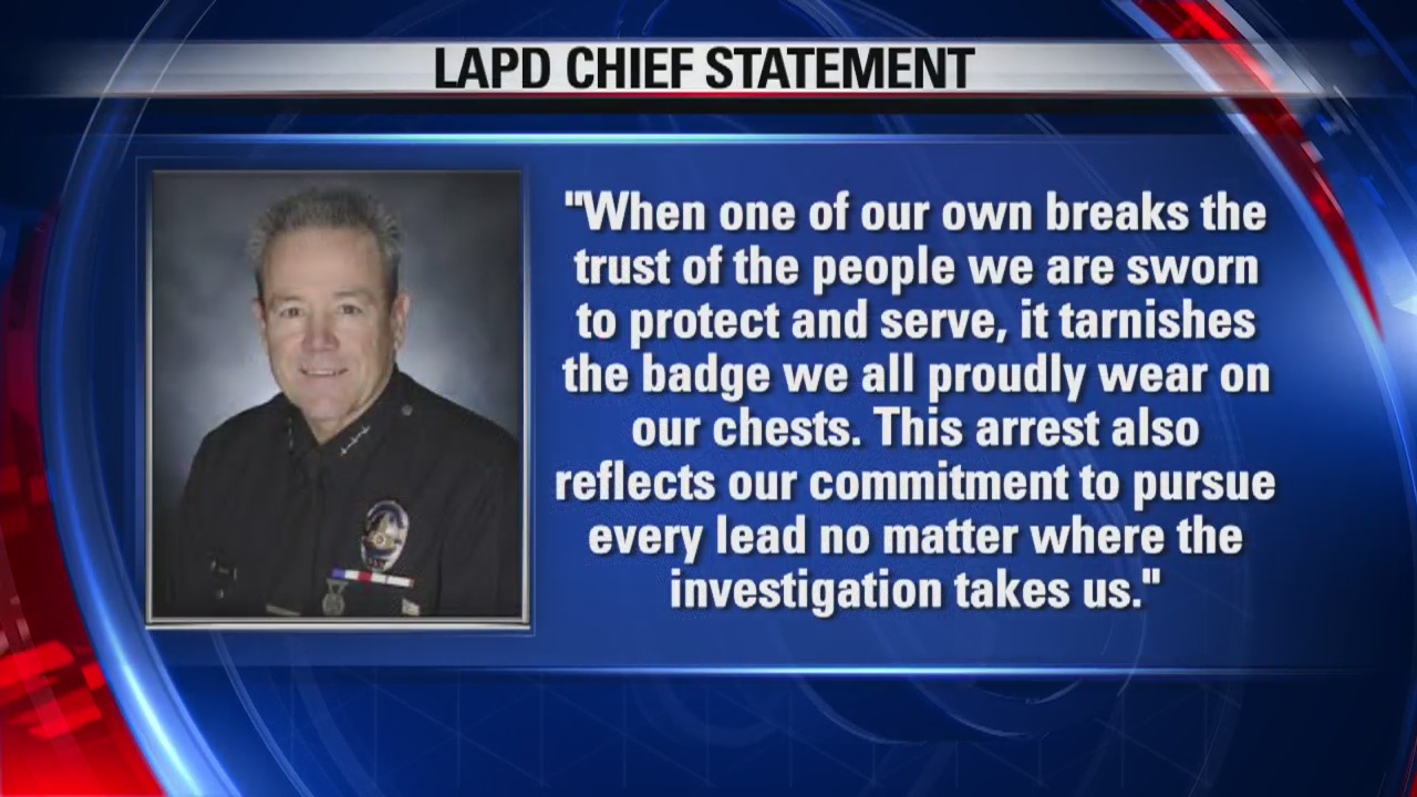 LAPD officer arrested for two alleged rapes