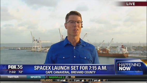 SpaceX launch set for 7:15 a.m.