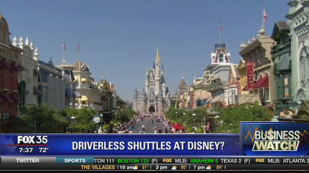 Driverless shuttles at Disney