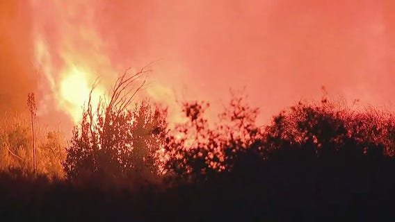 Crews battling rapidly spreading vegetation fire in La Cresta