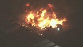 Fire erupts in Sylmar impacting 210 Freeway as evacuations are underway