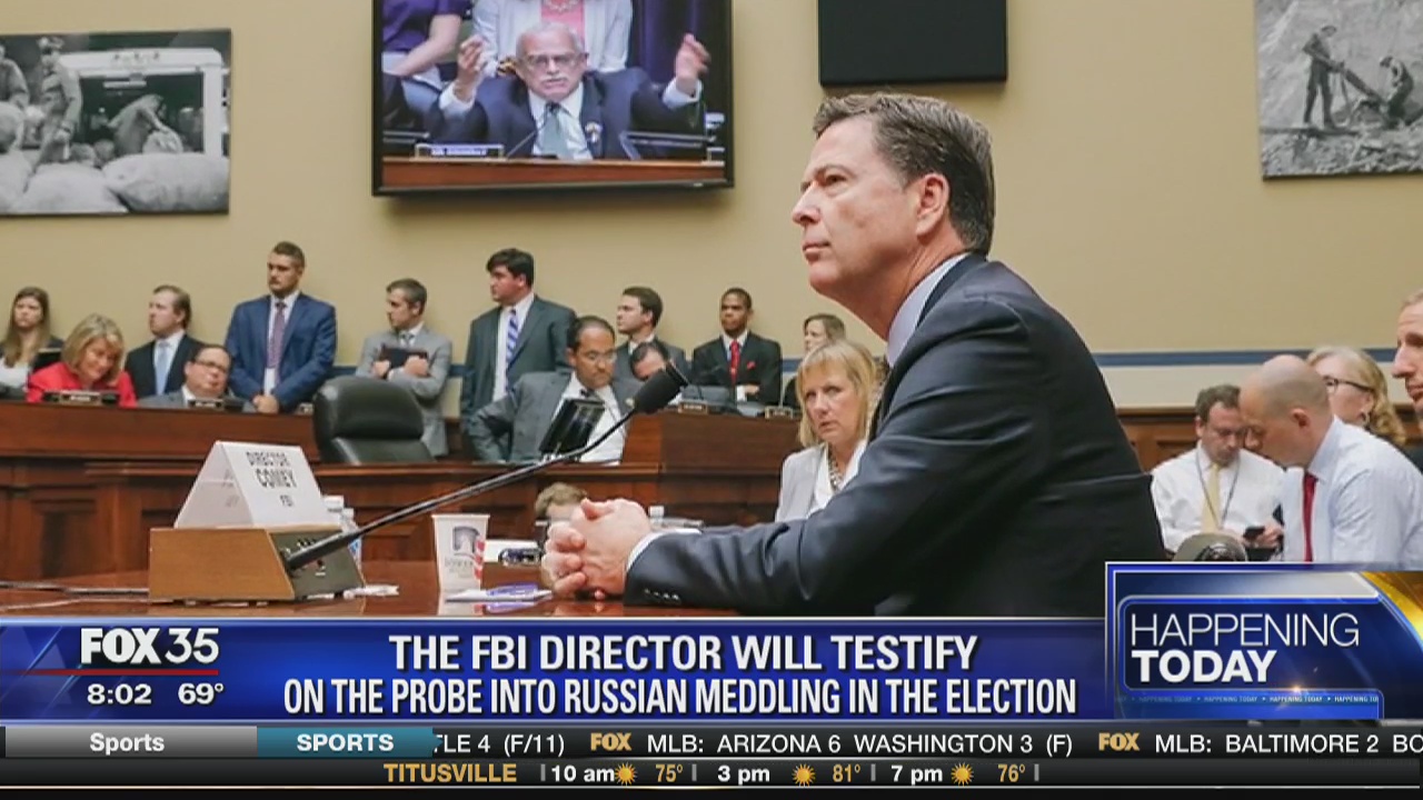 FBI director will testify on the probe into Russian meddling in the election