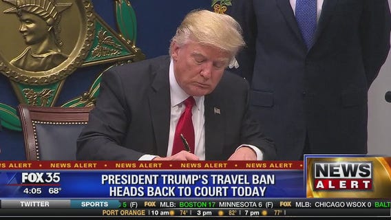 President Trump's travel ban heads back to court today