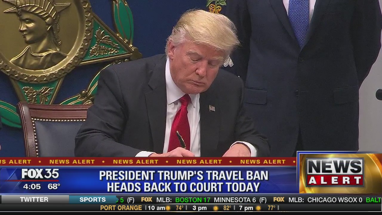 President Trump's travel ban heads back to court today