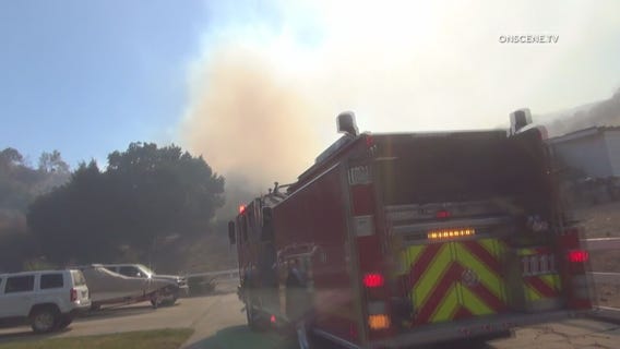 Firefighters stop forward progress of 'Jake Fire' in Santa Clarita at 9 acres