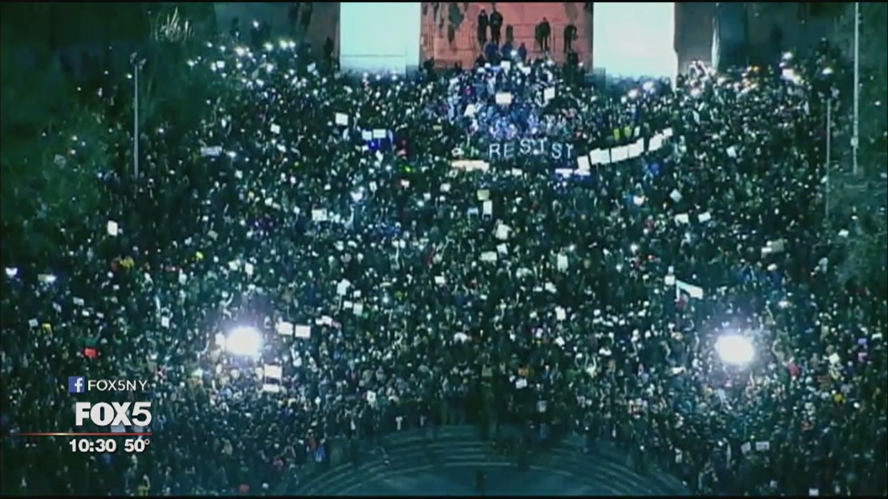 New Yorkers protest