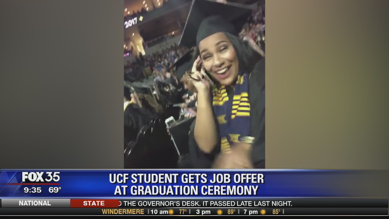 UCF student gets job offer at graduation ceremony