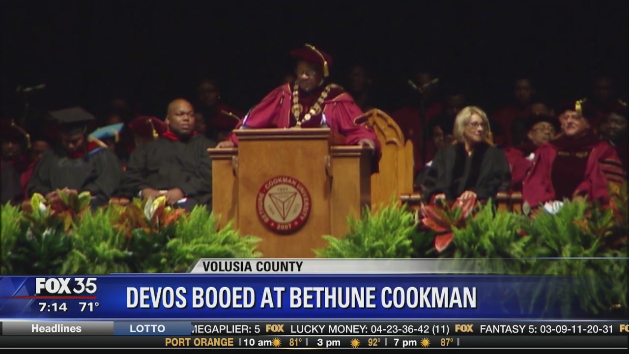 DeVos booed at Bethune Cookman