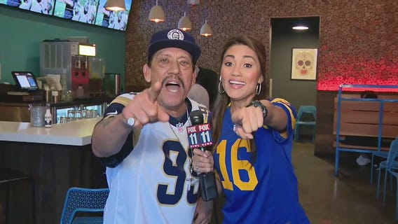 Rams fans celebrate at the Trejo Cantina in Hollywood