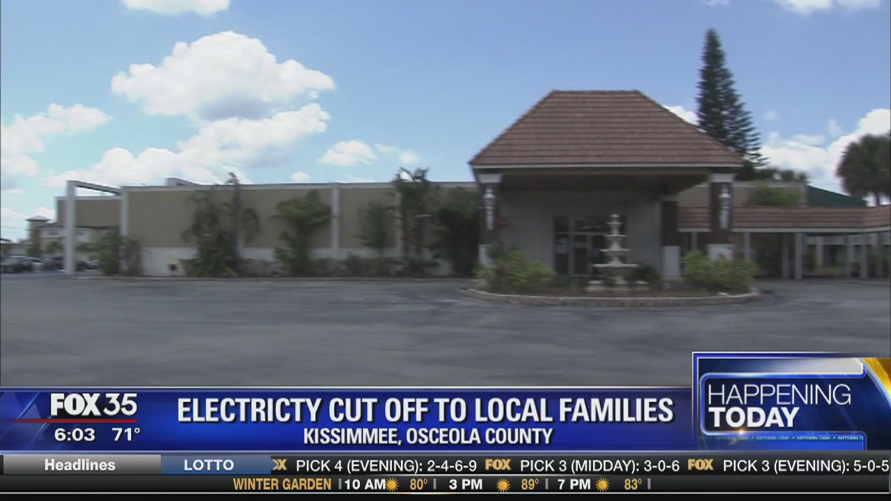 Electricity cut off to local families