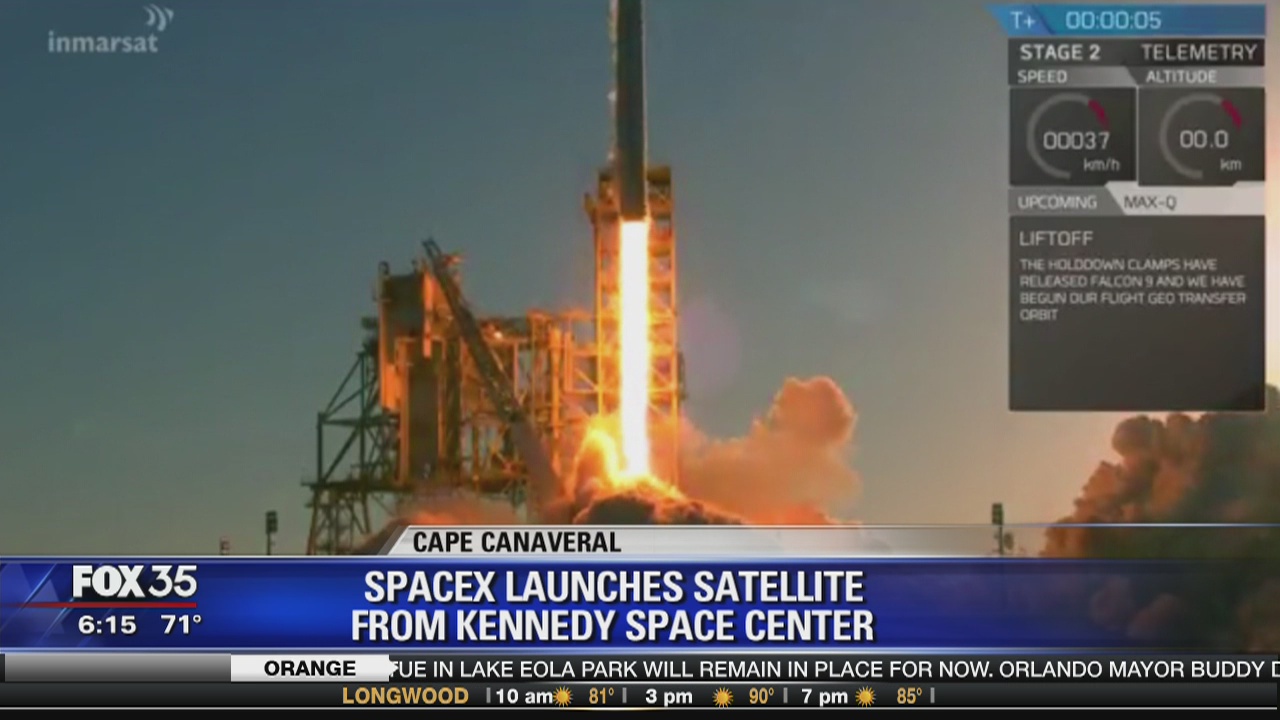 SpaceX launches satellite from Kennedy Space Center