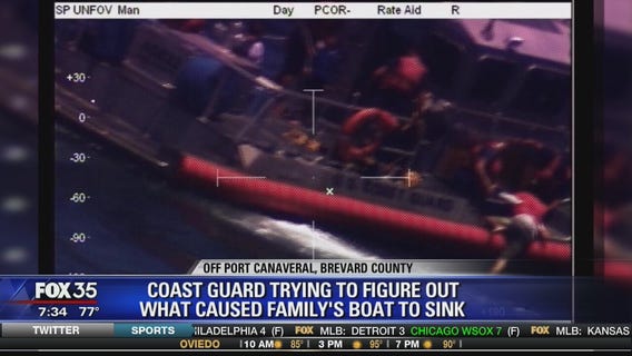 Coast guard trying to figure out what caused family's boat to sink