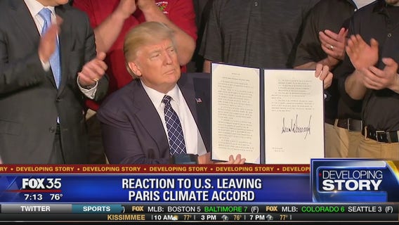 Reaction to US pulling out of Paris Climate Accord