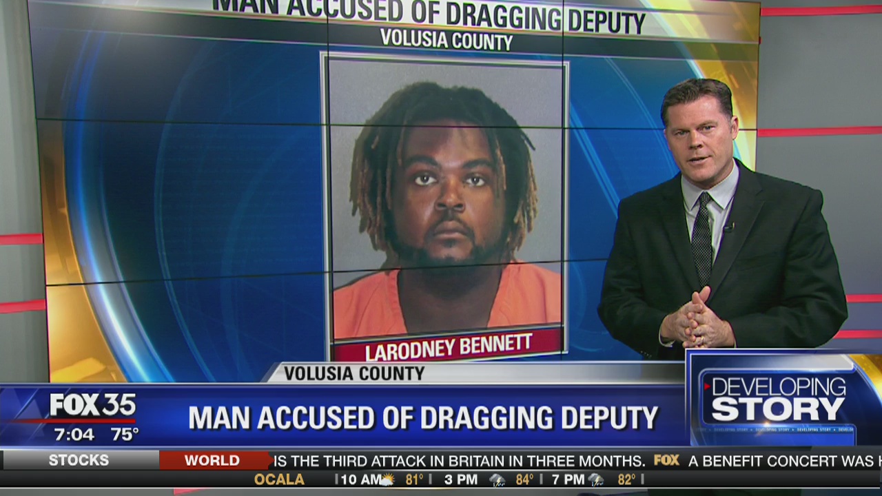 Man accused of dragging deputy