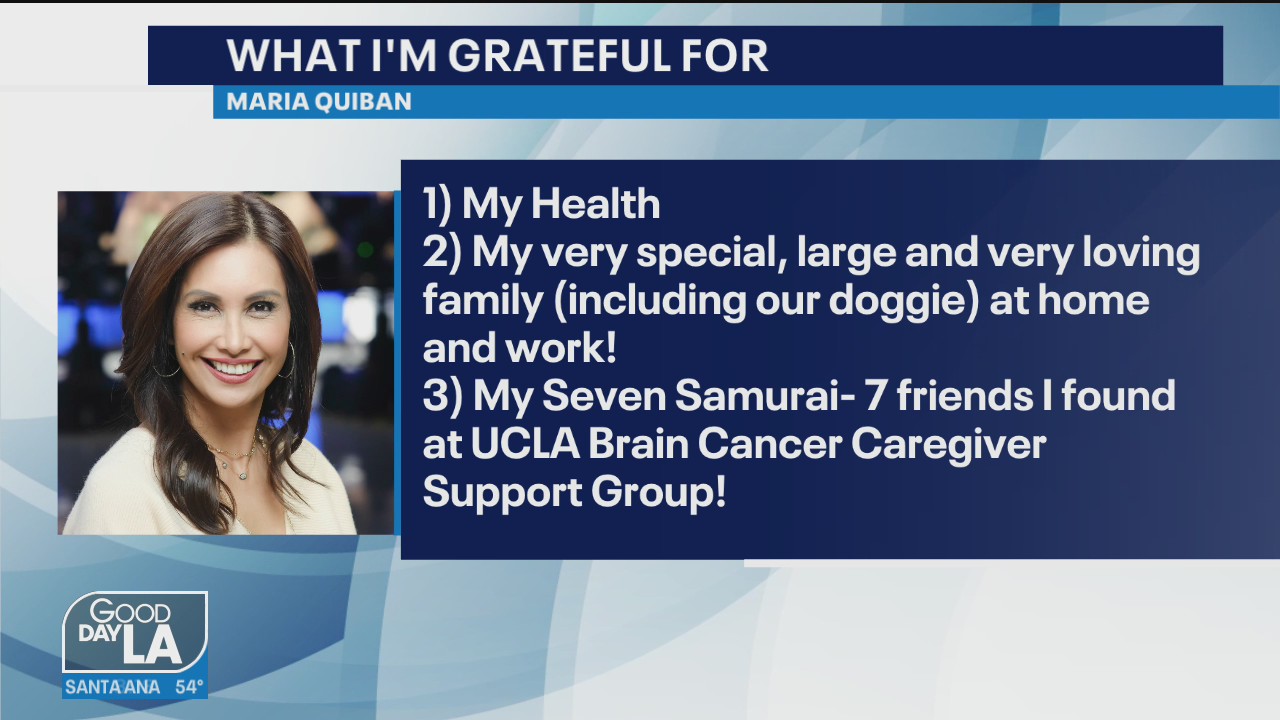 Maria Quiban shares what she's thankful for