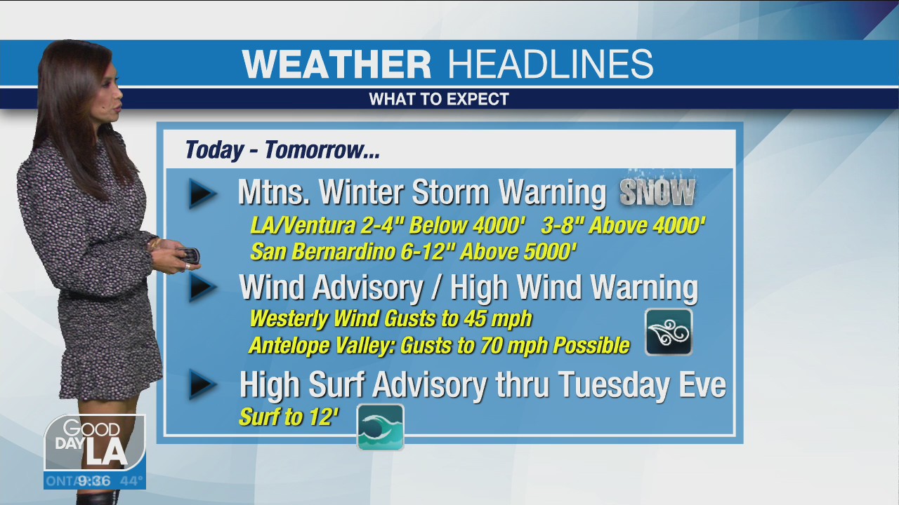 Weather Forecast for Monday, January 25