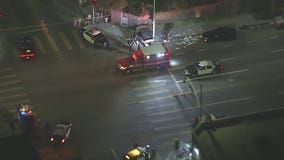 Police officer hit by car in South Los Angeles