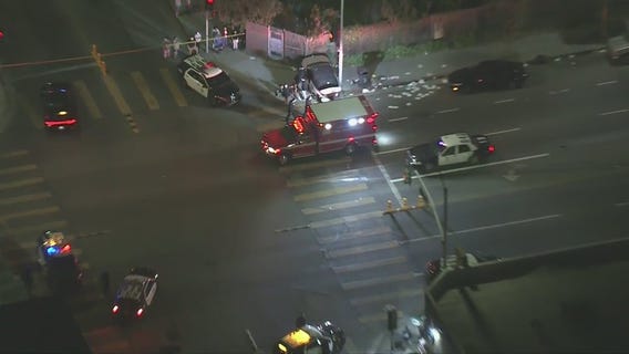 Police officer hit by car in South Los Angeles