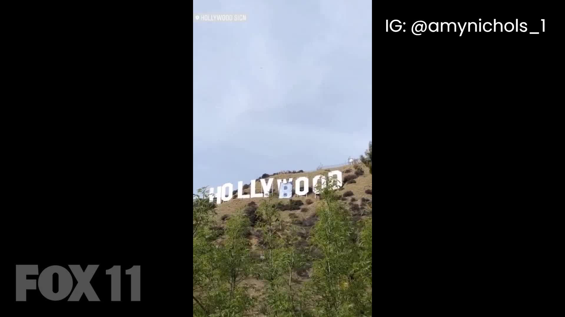 Pranksters alter iconic Hollywood sign