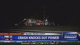 Crash knocks out power
