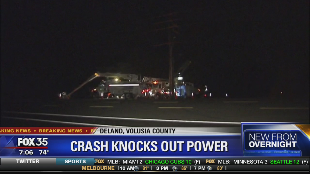 Crash knocks out power