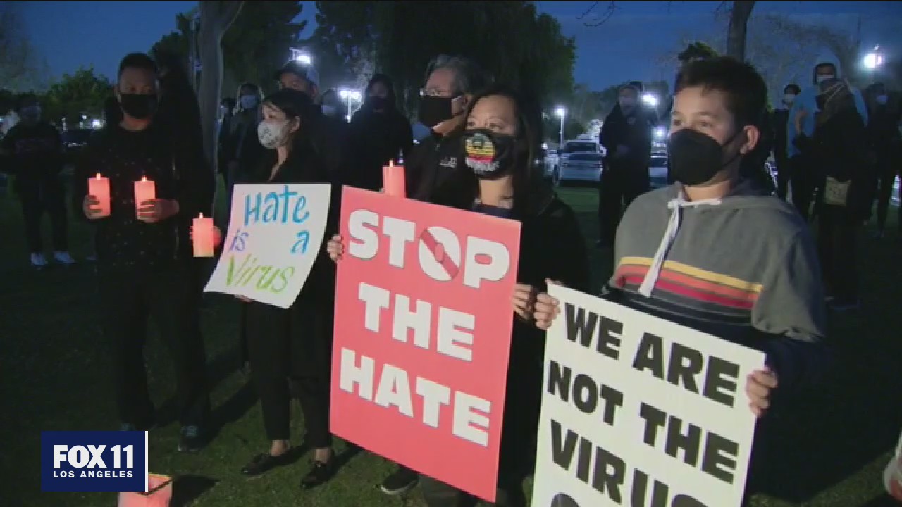 Asian American community in Garden Grove takes stand at 'No Hate' vigil