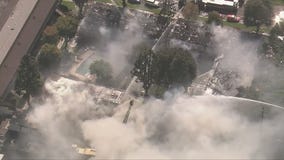 Firefighters battle large blaze in Upland