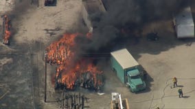 Brush fire breaks out in Lancaster