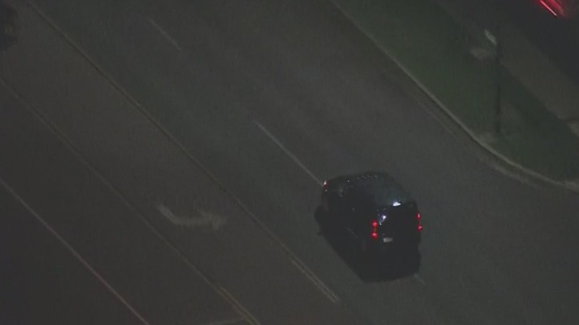 Suspected stolen van leads LAPD on chase across San Fernando Valley