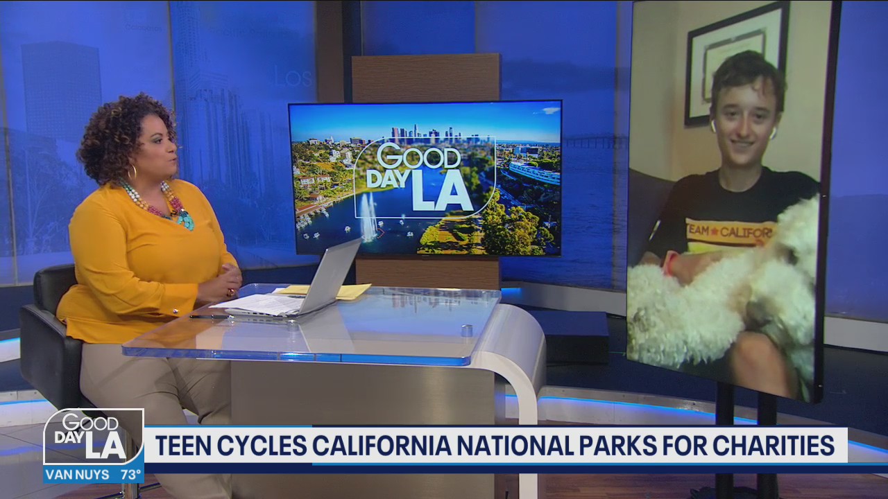 Teen cycles California National Parks for charities
