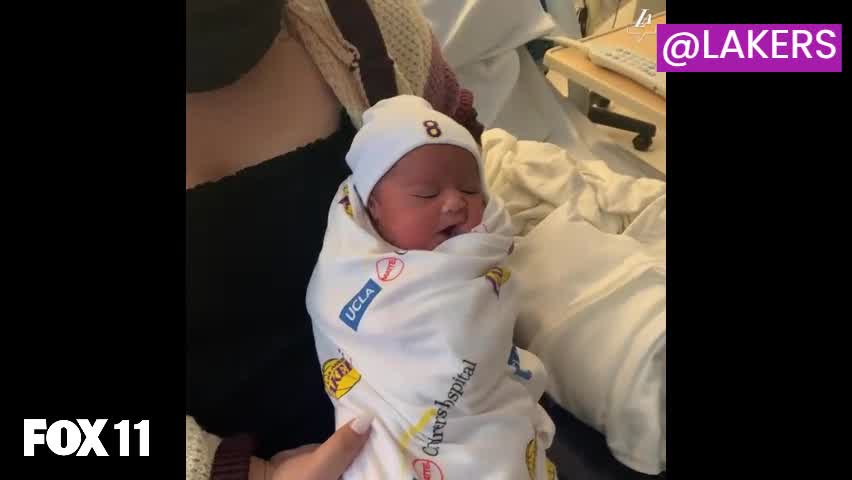Babies born on Aug. 23 got Kobe care packages from Lakers