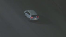 Suspected stolen SUV sideswipes car mid-chase in Pomona
