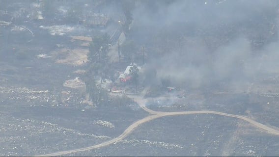 South Fire: Building in San Bernardino County engulfed in flames