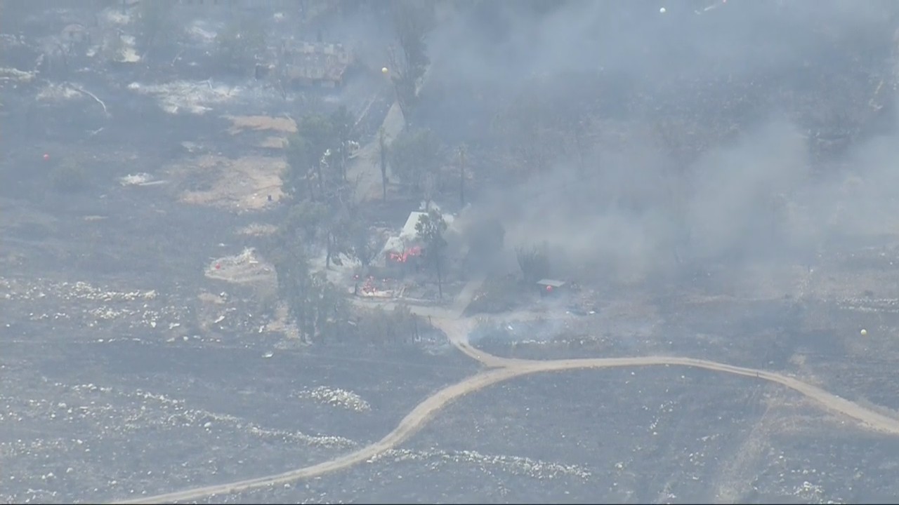 South Fire: Building in San Bernardino County engulfed in flames