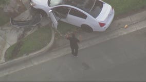 Dramatic chase ends in crash in Riverside