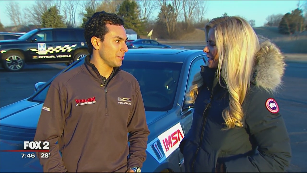 Pipo Derani visiting students at Detroit's Cass Tech