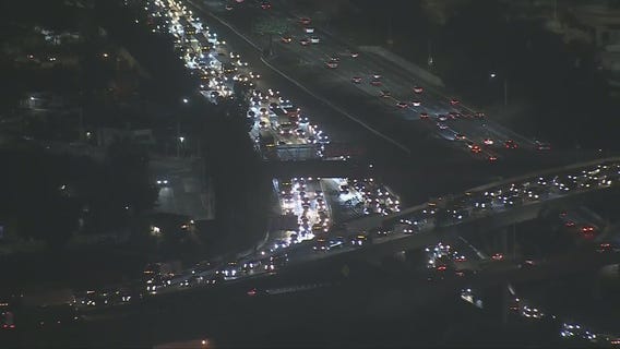 Holiday Traffic: Travelers pack the 5 Freeway in South Los Angeles