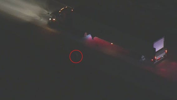 Police Chase: Tire falls off suspected stolen big rig mid-pursuit