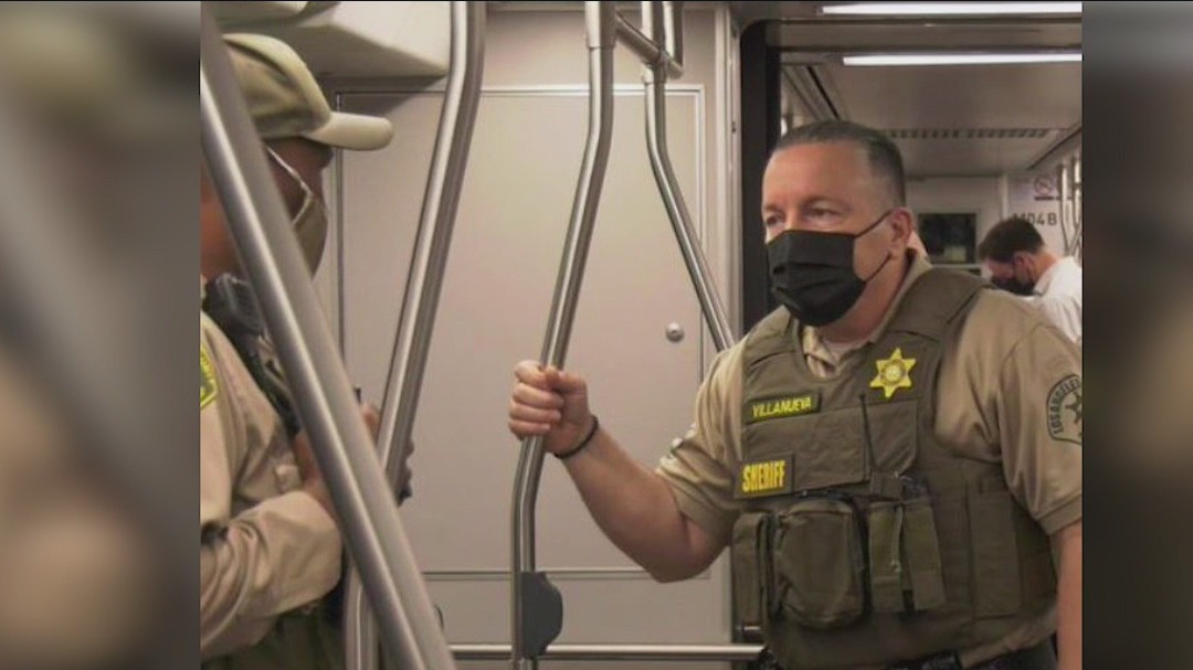 LA County Sheriff rides Metro amid rising crime on public transit